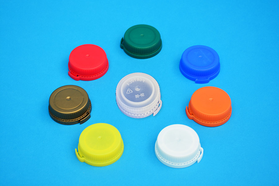 38MM Ratchet Caps and Lids for Plastic Juice Bottles For HDPE and