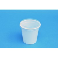 140 ML POLYPROPYLENE WHITE POT - 71MM